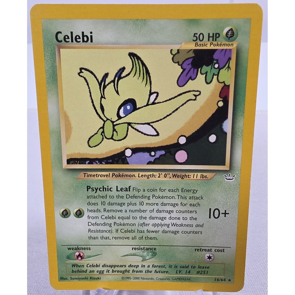 Vintage Pokemon Tcg Celebi 16/64 Neo Revelation Regular